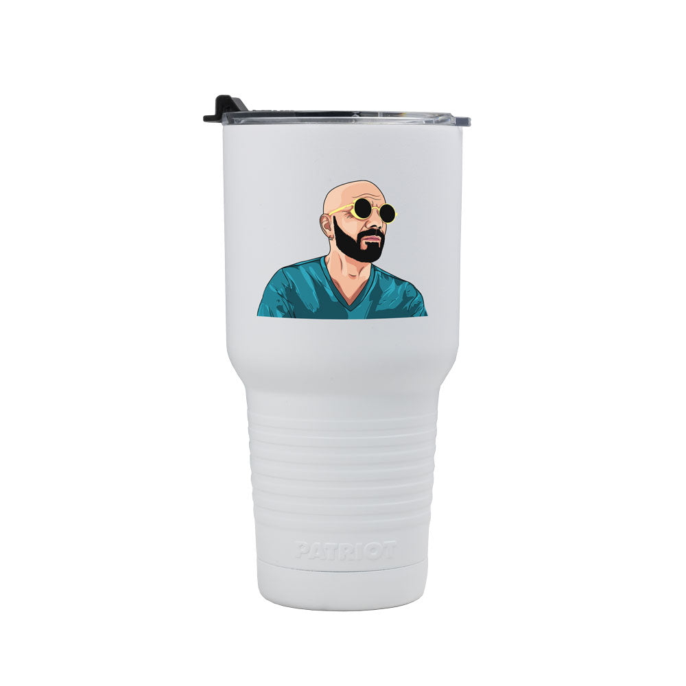 30oz Patriot Coolers Stainless Steel Tumbler | Freakin' Reviews Host Logo (4 Color Process)