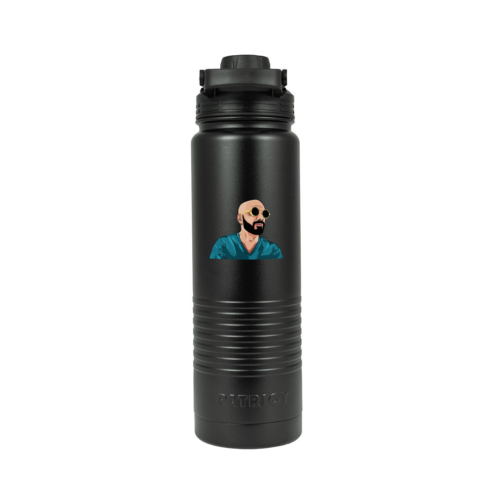 24oz Patriot Coolers Bottle | Freakin' Reviews Host Logo (4 Color Process)