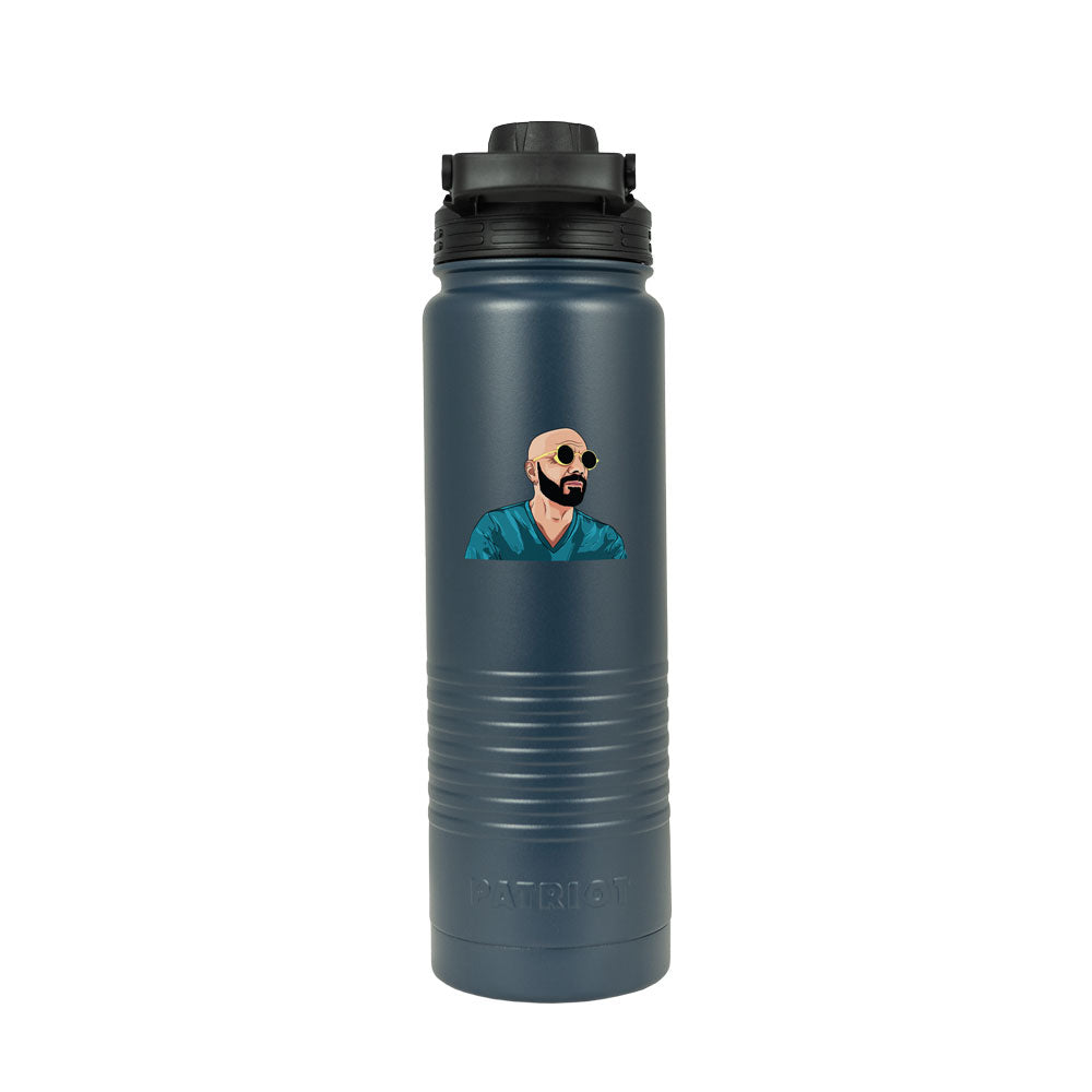 24oz Patriot Coolers Bottle | Freakin' Reviews Host Logo (4 Color Process)