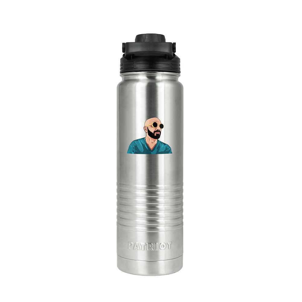 24oz Patriot Coolers Bottle | Freakin' Reviews Host Logo (4 Color Process)