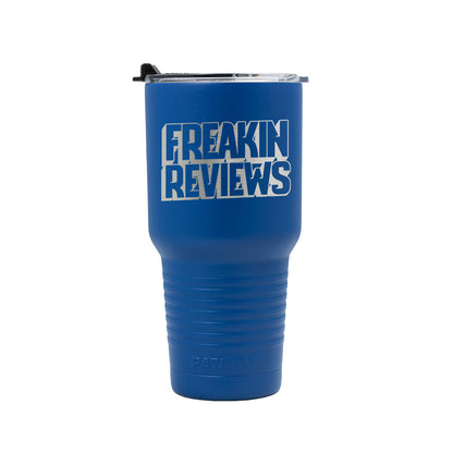 30oz Patriot Coolers Stainless Steel Tumbler |  Freakin Reviews Logo (Laser Engraved)