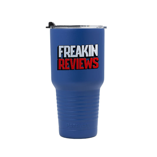 30oz Patriot Coolers Stainless Steel Tumbler |  Freakin' Reviews Logo (4 Color Process)