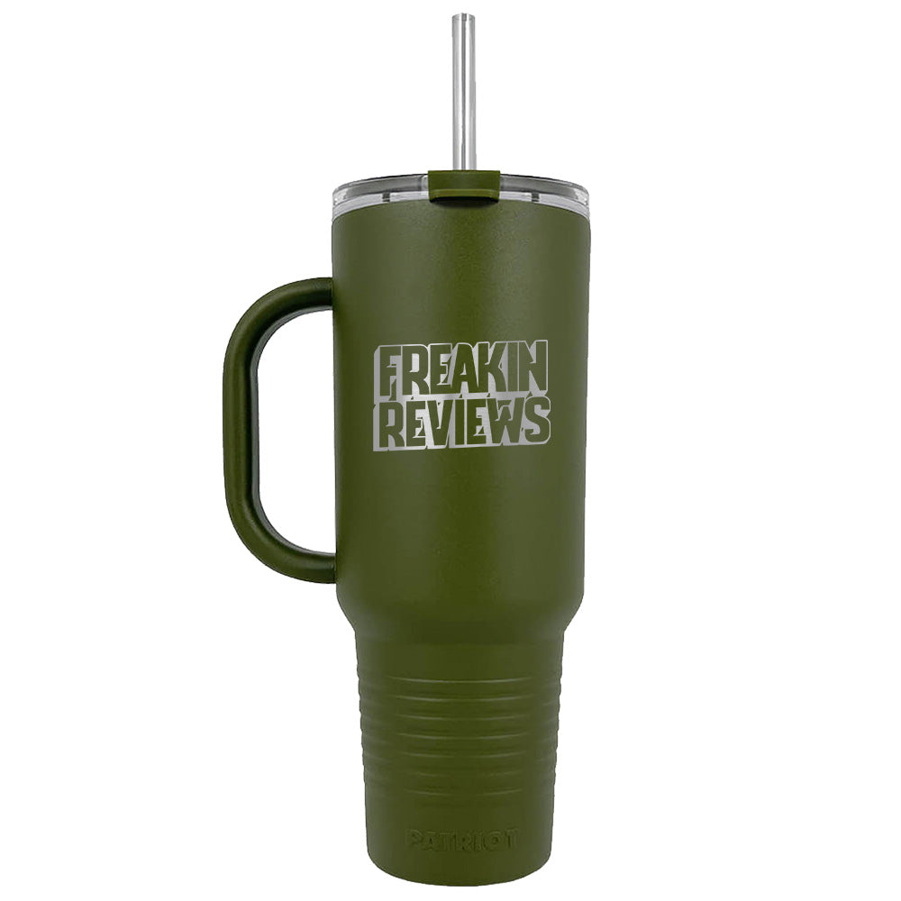 40oz Patriot Coolers "The Major" Mug | Freakin' Reviews Logo (Laser Engraved)