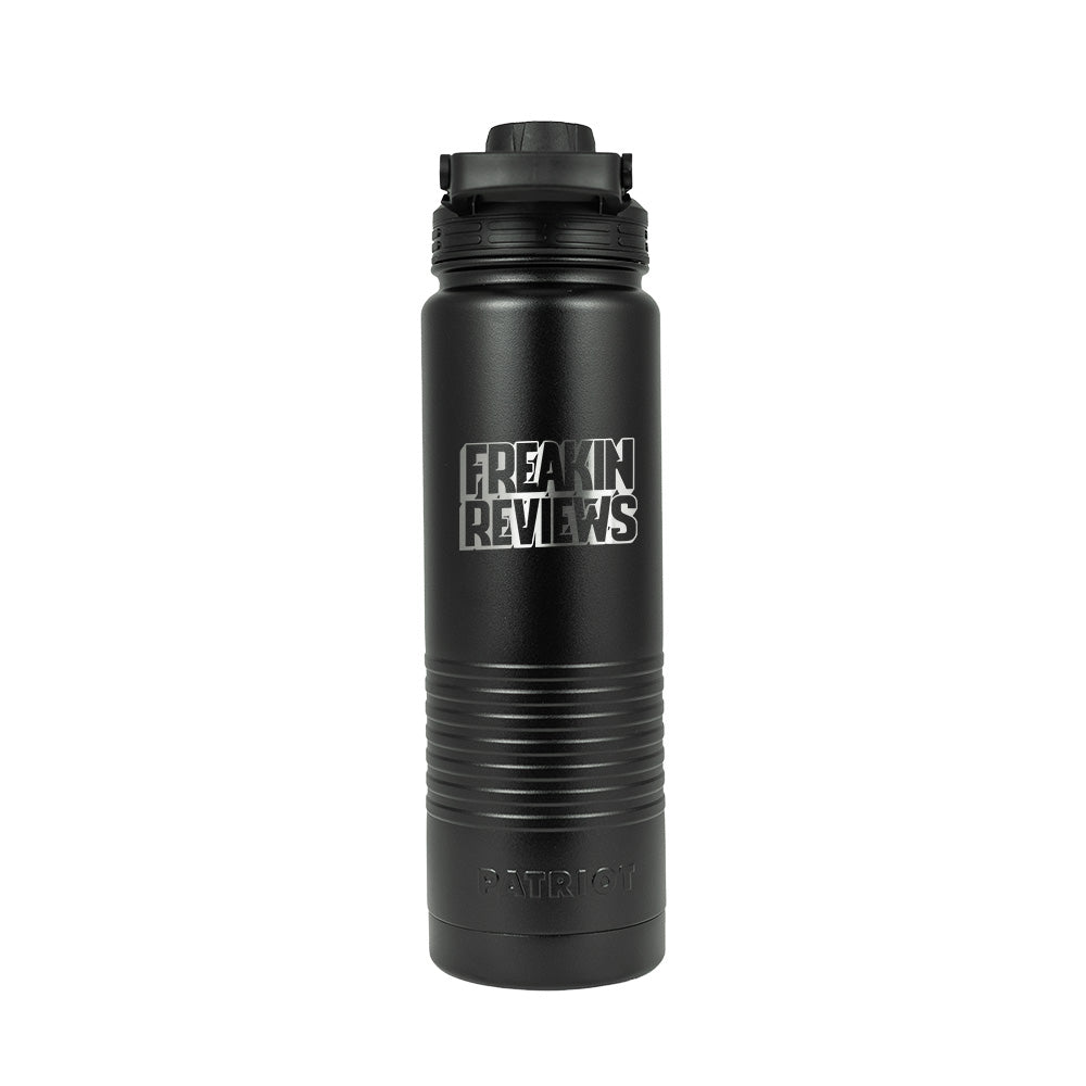 24oz Patriot Coolers Bottle | Freakin' Reviews Logo (Laser Engraved)