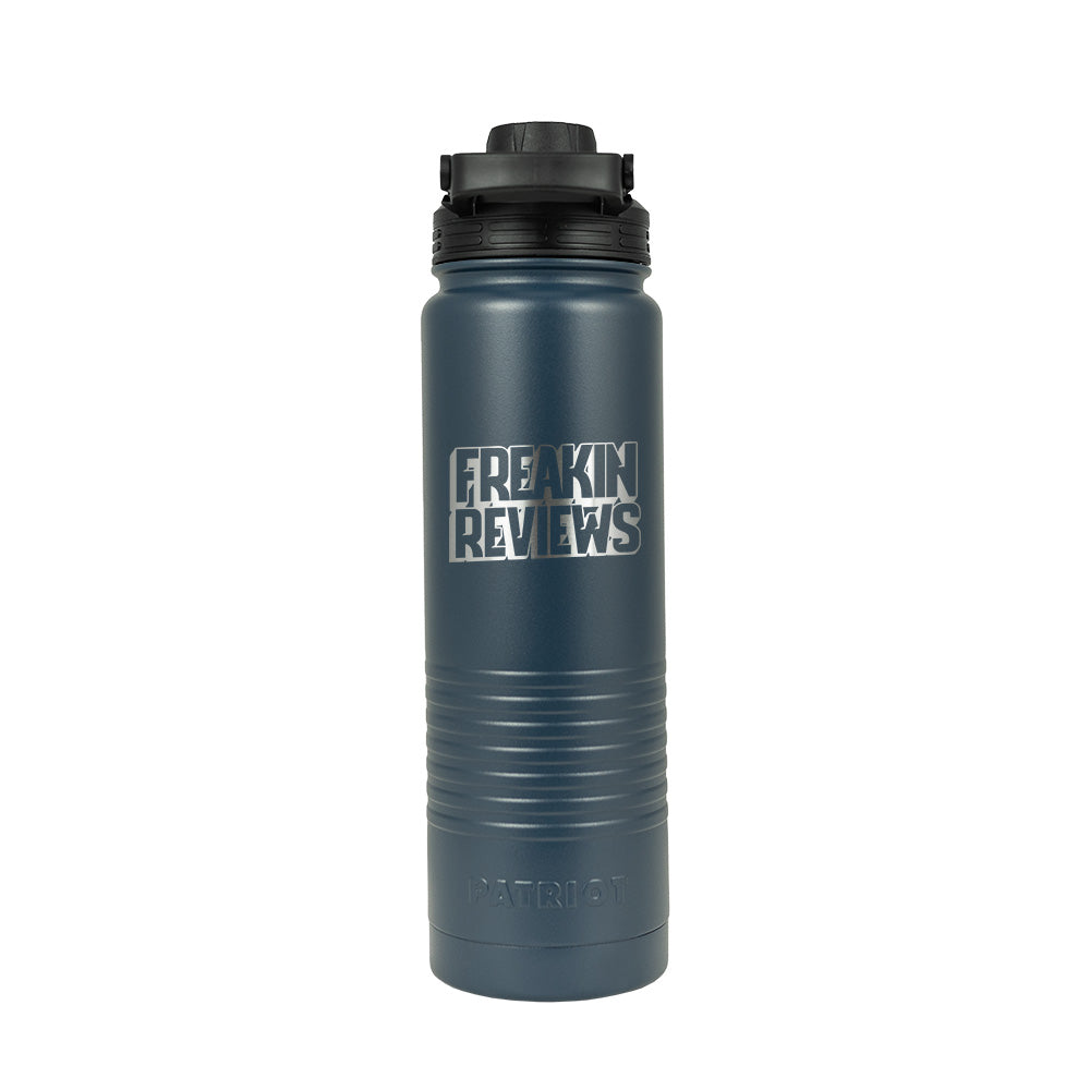 24oz Patriot Coolers Bottle | Freakin' Reviews Logo (Laser Engraved)