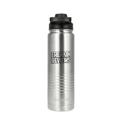 24oz Patriot Coolers Bottle | Freakin' Reviews Logo (Laser Engraved)